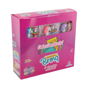 Caneta Click Unicórnio Duo Polibrinq Scb68 Divertida Para Escr...