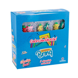 Caneta Multicolorida Divertida Food Duo Polibrinq Scb78