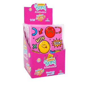 Caderno Emoji Divertido Polibrinq Scb96 96 Folhas Capa Dura