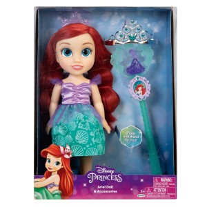 Boneca Princesas Disney Ariel C/ Varinha E Tiara 38,1cm-BR1927-47086