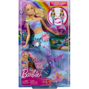 Barbie Fantasy Sereia Flores Magicas Loira