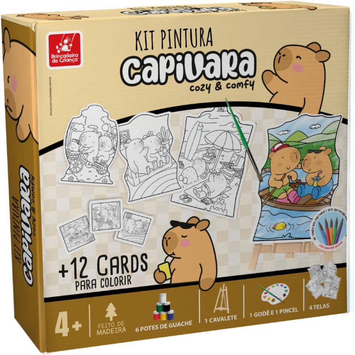 Brinquedo Para Colorir Kit Pintura Capivara-122830-70623