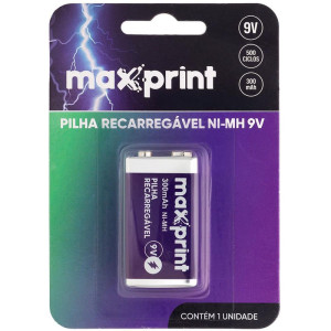 Pilha Recarregavel Bateria 9v 300mah-122609-95290