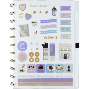Caderno Inteligente Grande Isa Akkari Rose Key 80fls-122622-93848