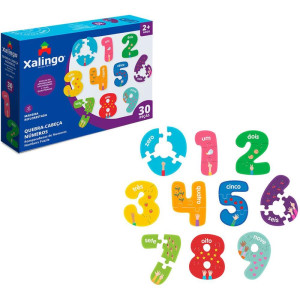 Quebra-cabeca Madeira Numeros 30pecas