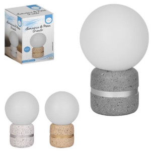 Luminária De Mesa Com Base Estilo Granito 22 X 13 Cm
