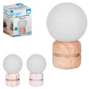 Luminária De Mesa Com Base Estilo Mármore 22 X 12,5 Cm