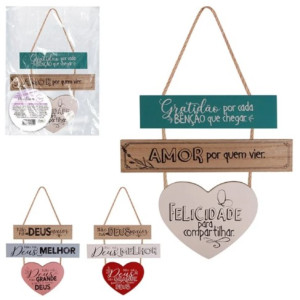 Placa Decorativa Com Dizeres 24,8 X 25,5 Cm