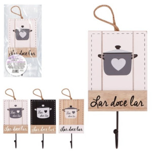 Placa Com Gancho Doce Lar 19 X 9 X 4,5 Cm-844055