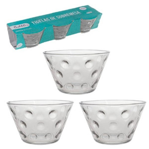 Tigelas De Vidro Bubbles 260 Ml Com 3 Peças-844214