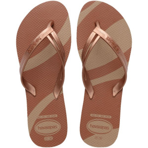 Chinelo Havaianas Feminino Elegance Print 39/0 Rose Gold