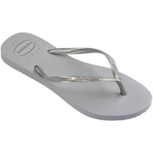 Chinelo Havaianas Feminino Slim Gloss 37/8 Cinza Gelo-122670-73969