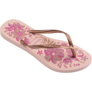 Chinelo Havaianas Feminino Slim Organic 33/4 Rosa/dourado-122672-15224