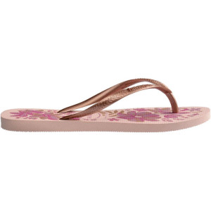 Chinelo Havaianas Feminino Slim Organic 33/4 Rosa/dourado-122672-89070