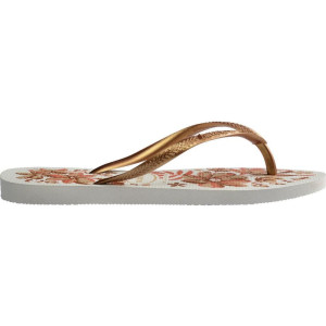 Chinelo Havaianas Feminino Slim Organic 35/6 Branco/ouro-122679-70330