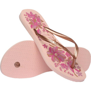 Chinelo Havaianas Feminino Slim Organic 35/6 Rosa/dourado-122673-79731