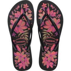 Chinelo Havaianas Feminino Slim Organic 37/8 Preto/ouro-122677-89328