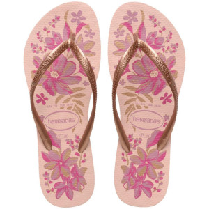 Chinelo Havaianas Feminino Slim Organic 39/0 Rosa/dourado-122675-89326