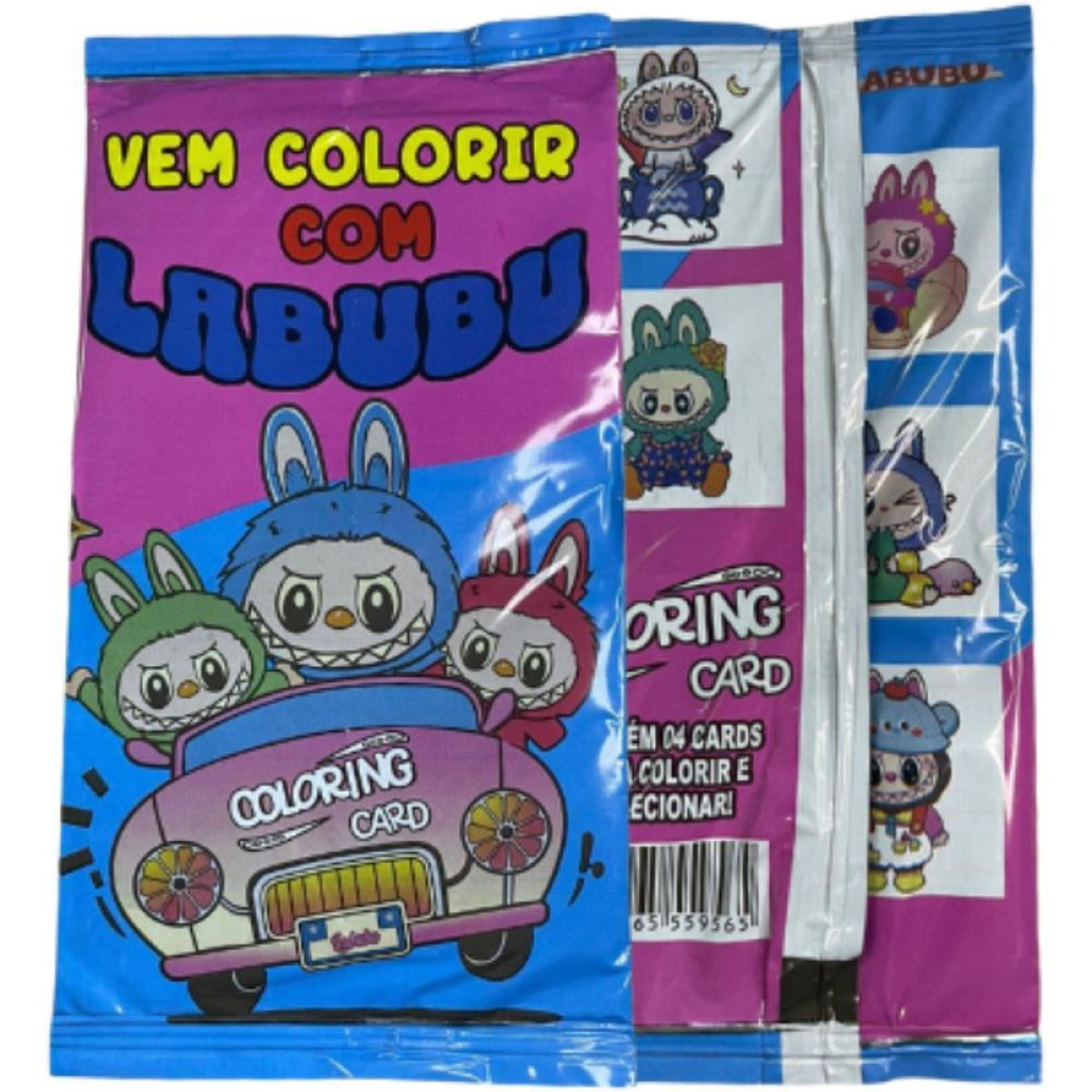 Card De Colorir Labubu C/4 16x10cm (s)-123043-97581