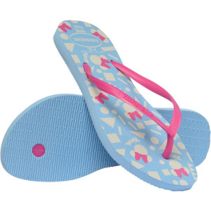 Chinelo Havaianas Feminino Slim Disney 35/6 Azul/rosa-123035-53617