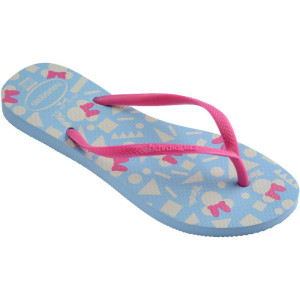 Chinelo Havaianas Feminino Slim Disney 35/6 Azul/rosa-123035-62364