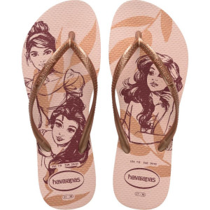 Chinelo Havaianas Feminino Slim Disney 35/6 Rosa Ballet