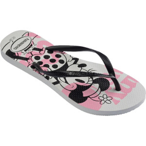 Chinelo Havaianas Feminino Slim Disney 37/8 Branco/preto-123030-60286