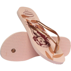 Chinelo Havaianas Feminino Slim Disney 37/8 Rosa Ballet-123033-26764