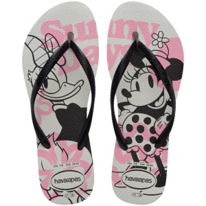 Chinelo Havaianas Feminino Slim Disney 39/0 Branco/preto