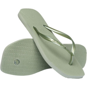 Chinelo Havaianas Feminino Slim Square 39/0 Smoke Green-122684-53889