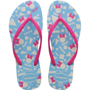 Chinelo Havaianas Infantil Slim Disney 23/4 Azul/rosa-123038-94937