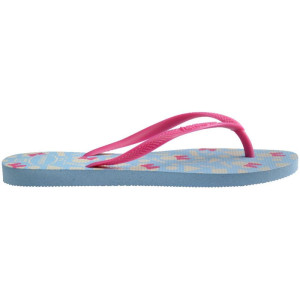 Chinelo Havaianas Infantil Slim Disney 29/0 Azul/rosa-123041-44119