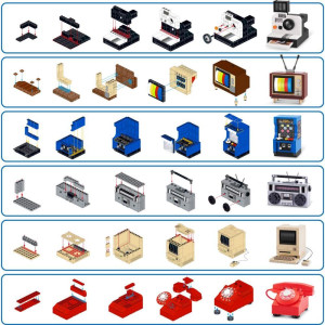 Brinquedo Para Montar Max Premium Retro 221pcs-122855-12844