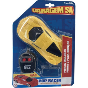 Carrinho Controle Remoto Pop Racer Garagem Sa 3fun/pilh-122875-24148