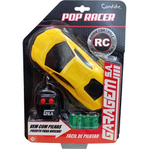 Carrinho Controle Remoto Pop Racer Garagem Sa 3fun/pilh-122875-50466