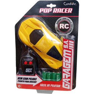 Carrinho Controle Remoto Pop Racer Garagem Sa 3fun/pilh-122875-86895