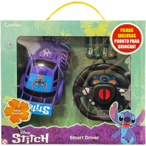 Carrinho Controle Remoto Stitch Smart Driver 3fun/pilha-122860-38573