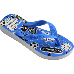 Chinelo Havaianas Infantil Kids Athletic 25/6 Branco/azul-123053-47578