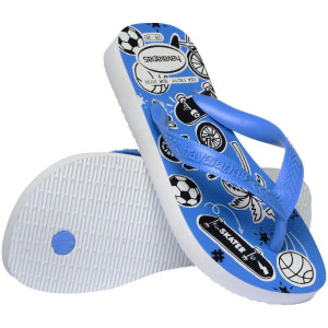 Chinelo Havaianas Infantil Kids Athletic 27/8 Branco/azul-123054-90272