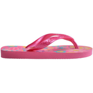 Chinelo Havaianas Infantil Kids Flores 23/4 Rosa Flux-123065-61835