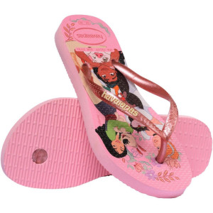 Chinelo Havaianas Infantil Princesas Slim Kids 27/8 Rosa-123082-41586