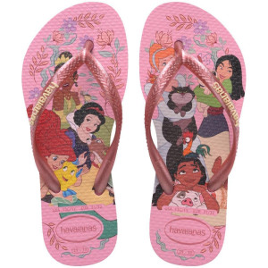 Chinelo Havaianas Infantil Princesas Slim Kids 29/0 Rosa-123083-38533