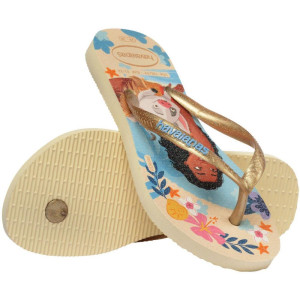Chinelo Havaianas Infantil Princesas Slim Kids 31/2 Palha-123092-66118