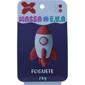 Massa De Eva Foguete C/04 Cores 28 G