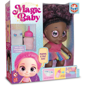 Boneca Com Mecanismo Magic Baby Negra Faz Xixi C/ma-117634-20771