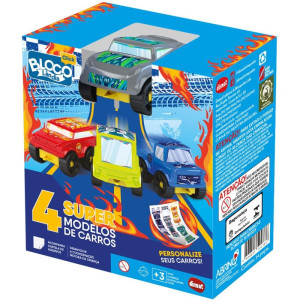 Brinquedo Para Montar Blocolandia Click 4 Carros 24p-122997-83843