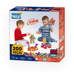Brinquedo Para Montar Mais Blocolandia Click 200pcs