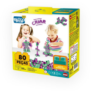 Brinquedo Para Montar Mais Blocolandia Click 80pecas