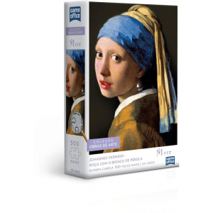 Quebra-cabeca Cartonado Moca Com Brinco De Perola 500p