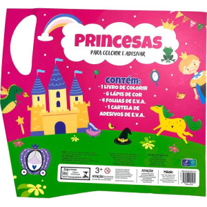 Livro Com Adesivos Princesas Lapis De Cor C/adesi-123198-23931